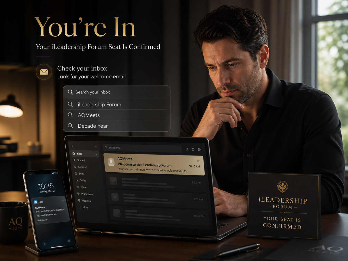 Check your iLeadership Forum welcome email