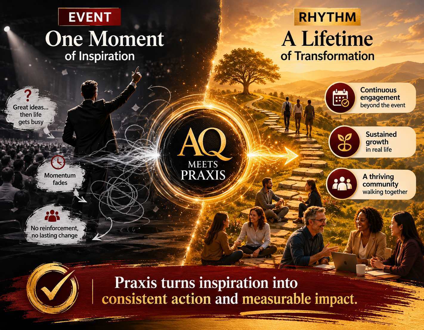 From event inspiration to sustained execution rhythm