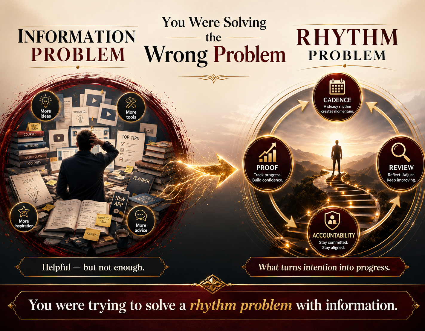 Rhythm problem versus information problem